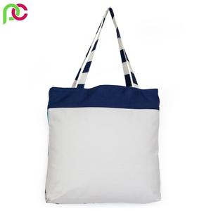 Sac fourre-tout en coton blanc réutilisable avec Logo imprimé personnalisé, sac de Shopping en toile de coton 100% biologique - Product Image 6
