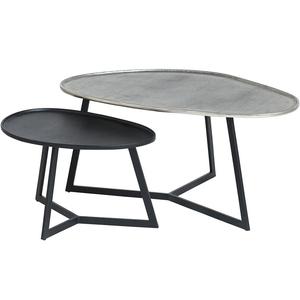 Mesa de centro de lujo portátil nórdica ovalada Simple de Metal de centro móvil New Look para sala de estar, mesa auxiliar para muebles de dormitorio - Product Image 1