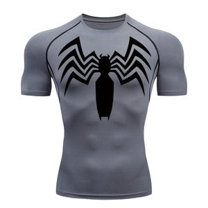 Personalizar la ropa de correr con estilo de los hombres 2025 Premium 3D Impreso Rash Guard Verano Nueva camisa transpirable ajustada - Product Image 4