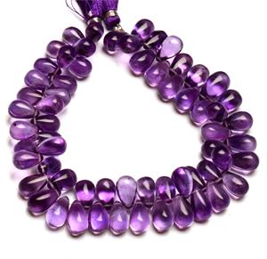 Piedras Preciosas Sueltas de Amatista, Forma de Lágrima Lisa, Certificadas por Terceros - Product Image 1