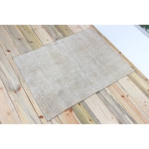 พรมตุรกีขนาดเล็ก 2.6x3.6 ฟุต พรมวินเทจ สีเบจเทา พรมขนสัตว์สีพื้น - Product Image 2