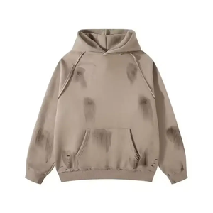 เสื้อฮู้ดดี้โอเวอร์ไซส์แบบวินเทจสำหรับฤดูหนาว ไซส์พลัส ขายดีที่สุด ผลิตตามสั่ง MOQ ต่ำ รับผลิตแบรนด์ส่วนตัว - Product Image 1