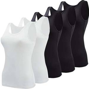 Camiseta sin mangas para mujer OEM personalizada al por mayor, ropa deportiva informal de verano, camisetas sin mangas para mujer, camisetas sin mangas de talla grande, algodón/fibra de bambú - Product Image 3