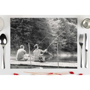 Mantel de Papel Profesional con Estampado de Pescadores, 28x40,5cm, 80gsm, 500 Unidades, B2B - Product Image 1