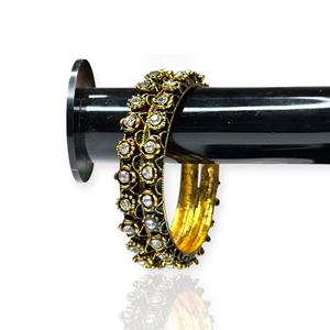 Bracelets de mariée tendance géométriques en imitation perle plaqués or de qualité supérieure pour les anniversaires et les occasions spéciales - Product Image 3