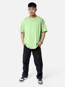 T-shirts pour hommes à épaules tombantes en coton 100% personnalisés, impression sur mesure, poids lourd, surdimensionnés, respirants, fabriqués en usine OEM - Product Image 5