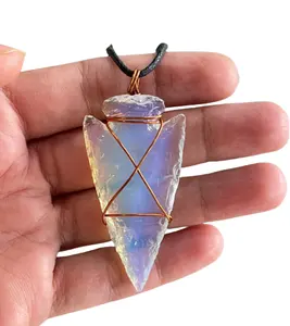 Opalite Arrowheads Pendants Wholesale Pendants Best Quality Pendants Buy from Alif crystal Gemstone Engraving Folk Art