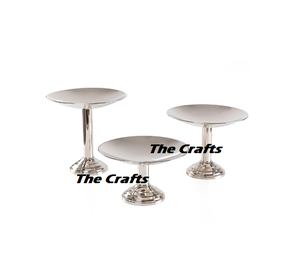 <b>Resin</b> And Steel Cake Stand Different Sizes Set Of Two Cake Pastry Serving Stand For <b>Table</b> <b>Top</b> Accessories - Product Image 5