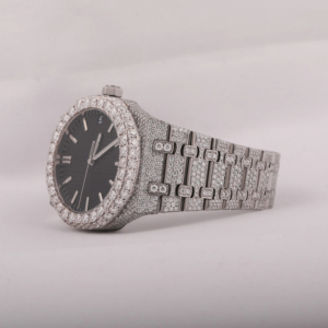 VVS Clarity Premium Lab Grown Diamond Reloj de lujo Ocasiones formales Diseño impresionante Movimiento dual ETA Banda de acero inoxidable 3BAR - Product Image 3