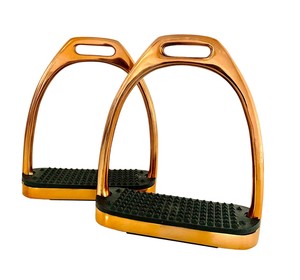 Nouvel arrivage d'étriers de cheval sautant en alliage d'aluminium léger absorbant les chocs confort poignée équestre usine OEM - Product Image 1