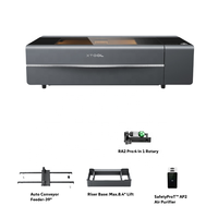 Xtool P2S 55W CO2 Cortador láser Máquina de grabado de escritorio todo en 1 para papel acrílico de vidrio de cuero de metal-Nueva condición
