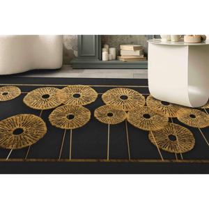 Metallic Floral <b>Chenille</b> <b>Rug</b>: Modern Accent <b>Rug</b> - Product Image 1