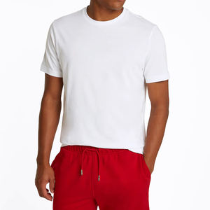 Camiseta de punto de algodón 100% de calidad superior para hombre, superventas, Color sólido, transpirable, bajo MOQ, estilo informal, venta - Product Image 2