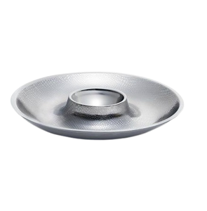Bol à croustilles et à trempette en forme de feuille Vaisselle de service décorative Plateau à apéritif en acier inoxydable en métal de forme personnalisée - Product Image 3