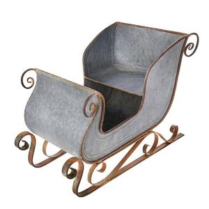 ของตกแต่งรถเลื่อนคริสต์มาสแบบใหม่ ทำจากโลหะสีทองขาว ไม้ เป็นมิตรกับสิ่งแวดล้อม รับทำโลโก้ตามสั่ง โรงงานผลิต ของตกแต่งเทศกาลกลางแจ้ง - Product Image 2