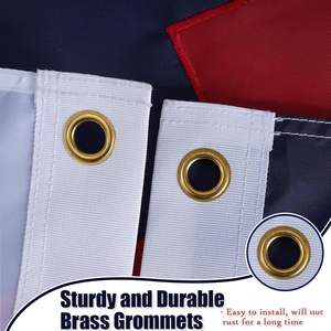 야외용 고강도 자수 기독교 깃발 2x3피트, 부활절 교회용 예수 십자가 배너 (황동 그로밋 2개 포함) - Product Image 2