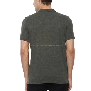 Chemise polo pour homme avec broderie de logo personnalisée, respirante, motif uni, col rabattu, chemise de golf, tenue de travail décontractée - Product Image 2