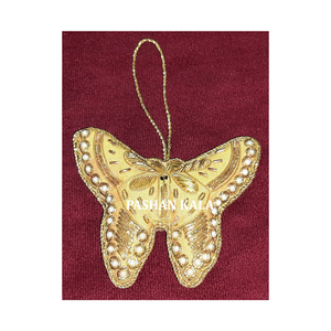 ผ้าปักลายและลูกปัดจากงานคริสต์มาสวัสดุผ้ารูปผีเสื้อใช้สำหรับตกแต่งเทศกาล - Product Image 1