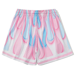 Summer Running <b>Shorts</b> <b>Men</b> Casual <b>Jogging</b> Sport <b>Short</b> Pants Wave Pattern Solid Color Drawstring Loose Dry Gym Sports <b>Shorts</b> - Product Image 3
