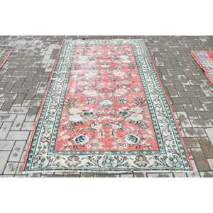 พรมวินเทจขนาด 4.5x7.9 ฟุต พรมตุรกี พรมสีแดงน้ำเงินล้วน - Product Image 1