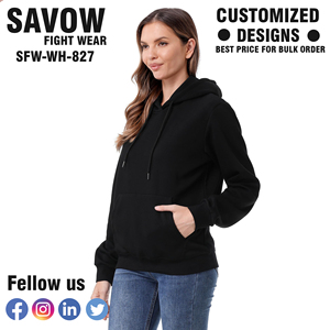 Women Hoodies Custom Oversized Pullover Cotton Hooded Sweatshirts Cropped Streetwear Fleece Jackets Fashion <b>Winter</b> <b>Tops</b> - Product Image 3