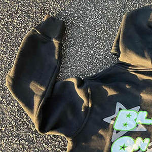 Fabricant de vêtements streetwear personnalisés, sweat-shirt à ourlet brut, effet délavé, pierre minérale, vintage, coupe courte, imprimé bouffant, sweat-shirt à capuche pour homme - Product Image 4