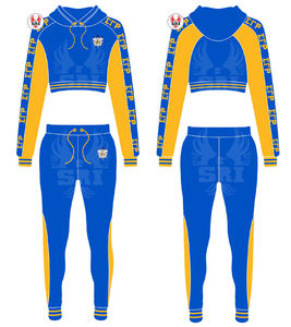 ชุดวอร์มซิกมาแกมมาโร ปักลายสำหรับผู้หญิง ทรงเข้ารูป |   ชุดสูทสตรีแบบสั่งตัดปักลายสมาคมนักศึกษาหญิง SGR สไตล์กรีก - Product Image 3