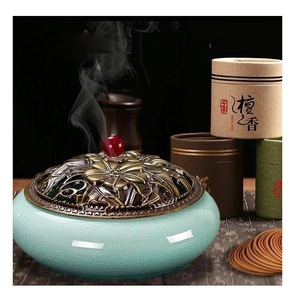 Diffuseur d'arômes religieux de forme ronde exquis, écologique, style arabe de luxe, brûleur de bakhoor, disponible en différentes couleurs - Product Image 1