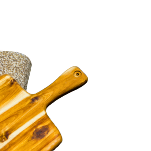 Tabla de cortar de madera de acacia con mango, tabla de charcutería de madera para pan, carne, frutas, queso y tallado de bloques de carnicero - Product Image 5