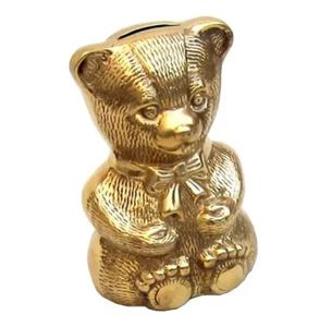 Estatua de Banco de peluche de bebé de latón con esmalte de latón liso Teddy usando para banco de peluche y estatua decorativa para el hogar - Product Image 3