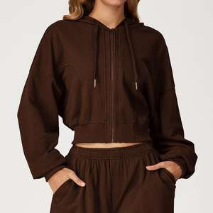 Nuevas mujeres Otoño Invierno Zip-Up Hoodie a prueba de viento cálido Casual sudadera al aire libre correr chaqueta deportiva - Product Image 1