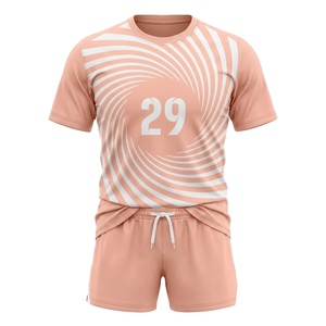 Ensemble de maillots de football personnalisés par sublimation, tendance, séchage rapide, respirant, anti-bactérien, tenue d'équipe, imprimé OEM 100% - Product Image 1