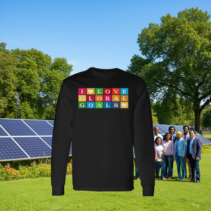 Maglietta a Maniche Lunghe Ispirazionale 'I Love' per gli Obiettivi Globali 2030, Design Motivazionale per il Futuro, Categoria Promozionale - Product Image 3