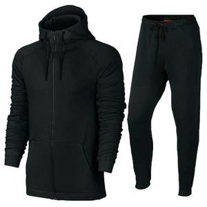 M & F ชุดวิ่งออกกำลังกายสำหรับผู้ชายคุณภาพสูงชุดวิ่งออกกำลังกายแฟชั่นล่าสุดมีฮู้ดและชุดวอร์มมีซิป - Product Image 1