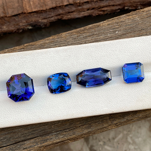 Lote de piedras preciosas de zoisita azul Natural 100% certificado, lupa limpia, forma de mezcla de 22,32 quilates, corte de tanzanita Bio Color sin calentar - Product Image 1