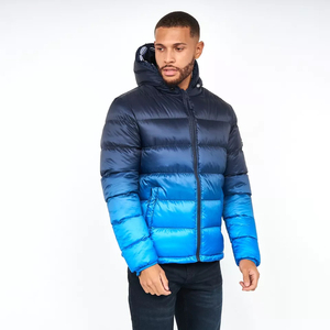 Venta al por mayor 2025 personalizado ligero Puffer chaquetas hombres elegante funcional burbuja Stand Collar invierno lona frente a prueba de viento - Product Image 2