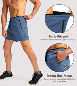 Shorts de sport pour hommes de haute qualité en gros, avec taille élastique, design décontracté, tissu en maille et poches, fabriqués au Pakistan - Product Image 4