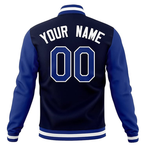 Best Quality Custom Split Letterman <b>Bomber</b> Windbreaker <b>Jacket</b> Coat <b>Varsity</b> Baseball Design Adult Youth Lightweight Canvas Winter - Product Image 2