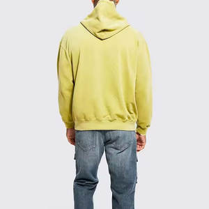 Hombres 100% algodón grueso peso pesado de alta calidad en blanco de gran tamaño streetwear logotipo personalizado sudaderas con capucha - Product Image 2