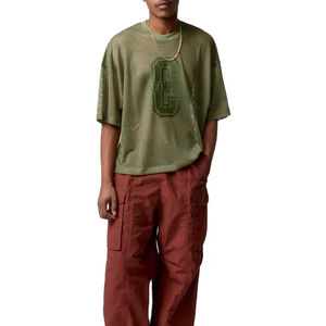 Woven Tshirts Short Sleeve Men Oversized Boxy Style Tee Plain 100% <b>Polyester</b> Crew Neck Tshirts Mesh Football Tee <b>t</b> <b>Shirts</b> - Product Image 4