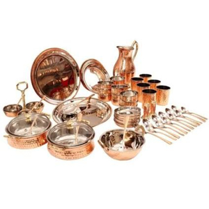 Aluminum Casted Hammered Texture Copper Antique Finished Elegant Look Casseroles <b>Pot</b> Food Serving Cookware Kitchenware Supplies - Product Image 3