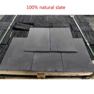 Tejas <span class=keywords><strong>de</strong></span> Pizarra Natural Shenlan con Certificación CE, Tradicionales, Duraderas, Negras/Grises, Resistentes al Calor, Ignífugas, Antidecoloración - Product Image 2