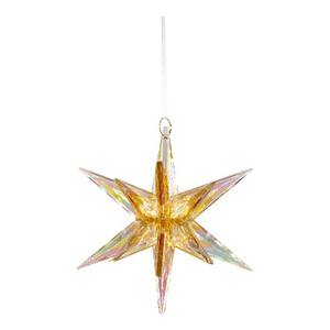 Populaire Noël Nouvel An Décoration Transparent Galaxy Bleu Irrid Plaqué Acrylique 3D Spiky Starburst Étoile Ornement - Product Image 4