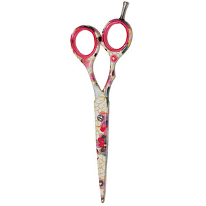 Ciseaux de barbier professionnels avec repose-doigts et anneau en caoutchouc, manche recouvert de papier, ciseaux de coiffure, lame en acier métallique - Product Image 5