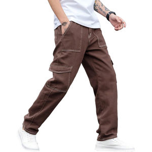 Pantalones Vaqueros de Mezclilla de Primera Calidad para Hombre, Venta al Por Mayor OEM, Precio Económico, Pantalones Vaqueros con Bolsillos Cargo, Lavables, Estilo Urbano - Product Image 1