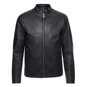 100% PU precio de venta logotipo personalizado y etiqueta de color personalizado chaquetas de cuero para hombres aceptar chaqueta de servicio OEM para hombres envío DDP - Product Image 1