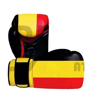 Prix d'usine direct Gants de boxe personnalisés pour adultes Gants confortables à sangle en cuir de 14oz 16oz pour la salle de sport Motif imprimé - Product Image 1