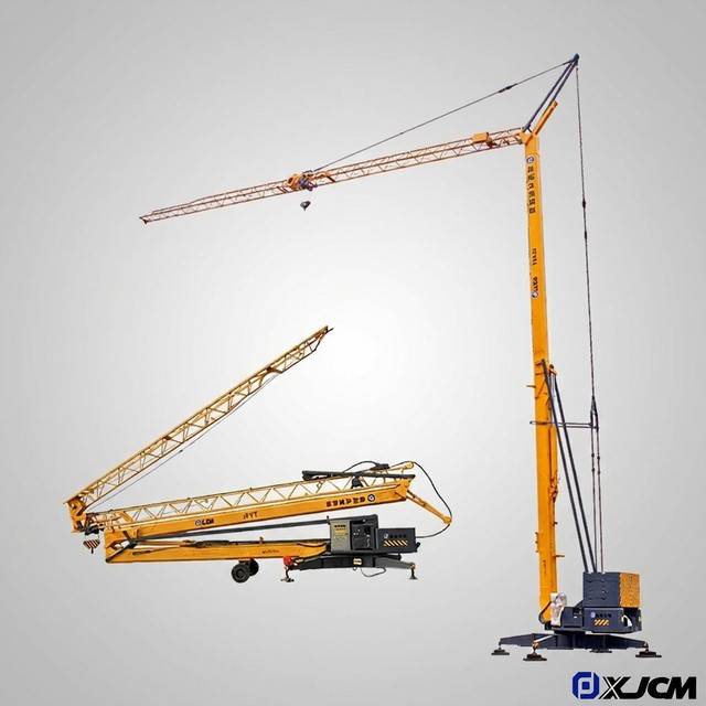 1-4 Ton Mini Folding Self Erecting Mobile Tower Crane Compact Construction Lifting Equipment for Urban Jobsite Projects