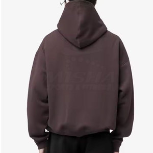 Sweats à capuche surdimensionnés sur mesure unis de haute qualité pour hommes Nouveau design 100% coton pour hommes Sweats à capuche surdimensionnés - Product Image 4