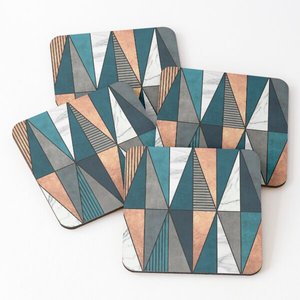 Best Price Printed Tea Serving Coasters New Design Coaters Square 4-Piece Set Hot Selling <b>Placemats</b> for Kitchen Use - Product Image 1